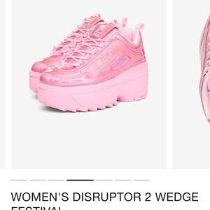 Fila Women's Disruptor 2 Wedge Pink Sneakers